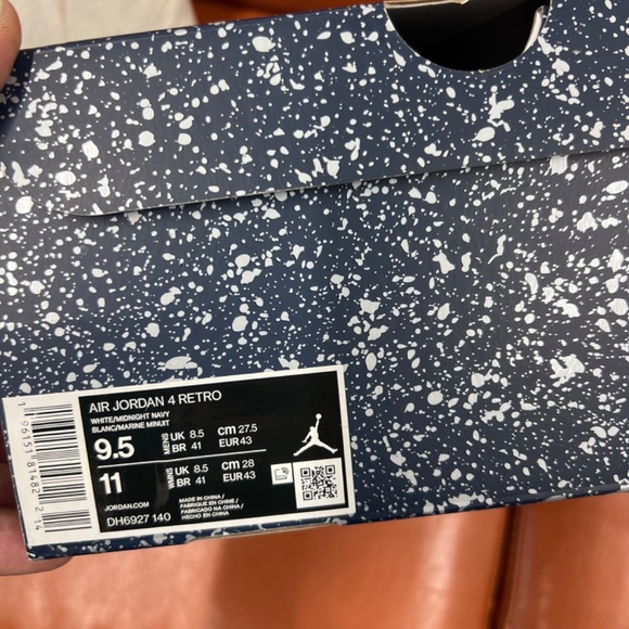 Air Jordan 4 Retro white/midnight navy - Picture 5 of 5